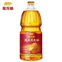 金龍魚食用油純正花生油1.8L\/瓶桶裝家用物理壓榨一級炒菜家用植物油 1.8L 金龍魚純正花生油1.8L*1