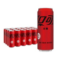 可口可樂 Coca-Cola 零度 Zero 汽水 碳酸飲料 330ml*24罐 整箱裝 可口可樂出品 新老包裝隨機發貨